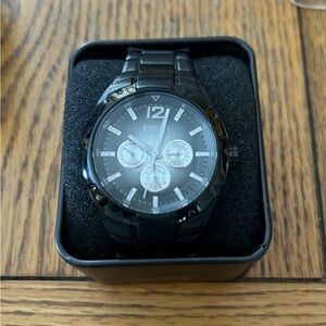 Men’s Black Fossil watch